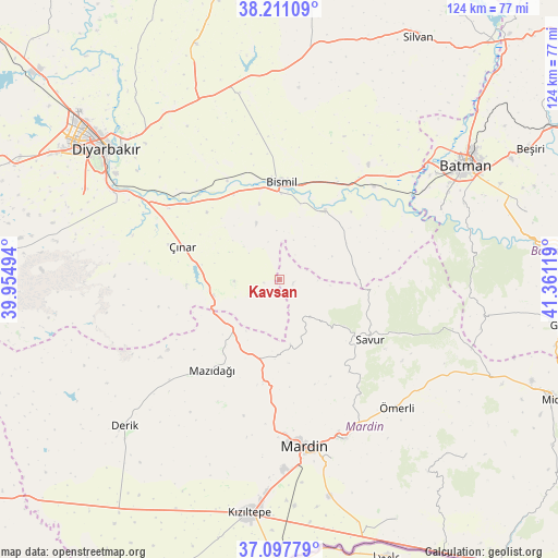 Kavsan on map