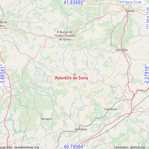 Retortillo de Soria on map