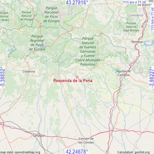 Respenda de la Peña on map