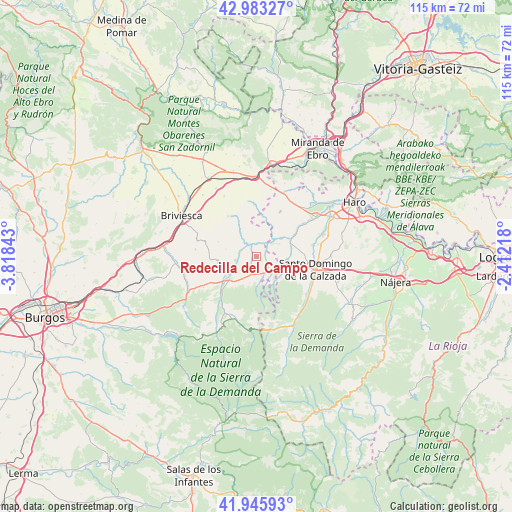 Redecilla del Campo on map