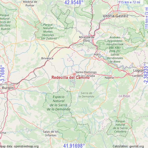 Redecilla del Camino on map