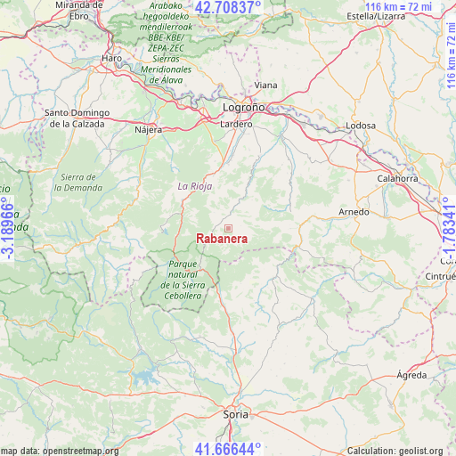 Rabanera on map