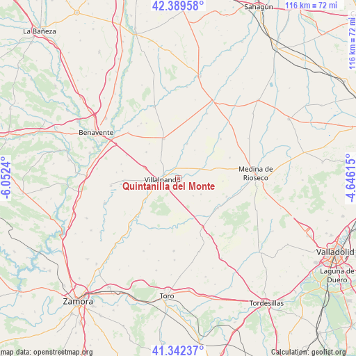 Quintanilla del Monte on map