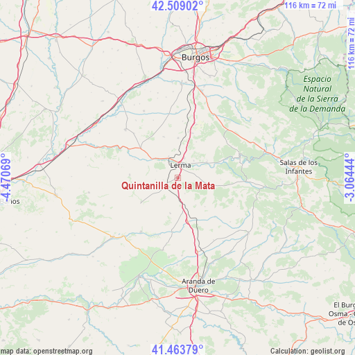 Quintanilla de la Mata on map