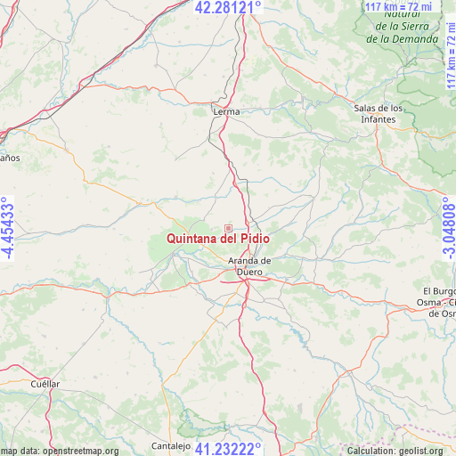 Quintana del Pidio on map