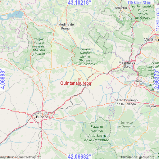 Quintanabureba on map