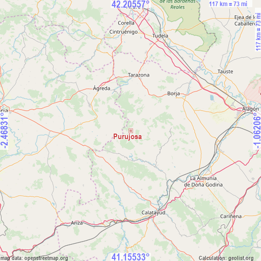 Purujosa on map