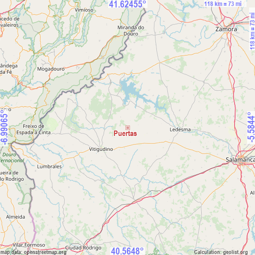 Puertas on map