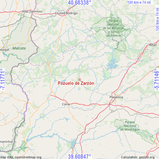 Pozuelo de Zarzón on map