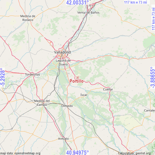 Portillo on map