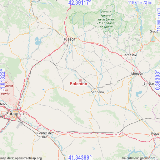 Poleñino on map