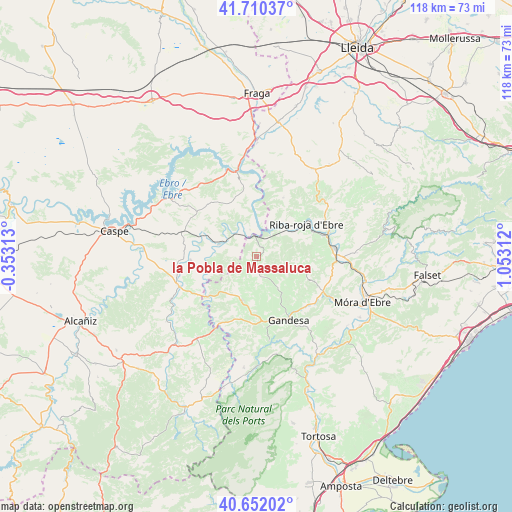 la Pobla de Massaluca on map