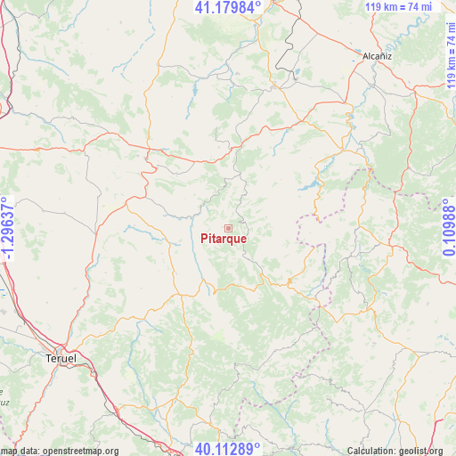 Pitarque on map