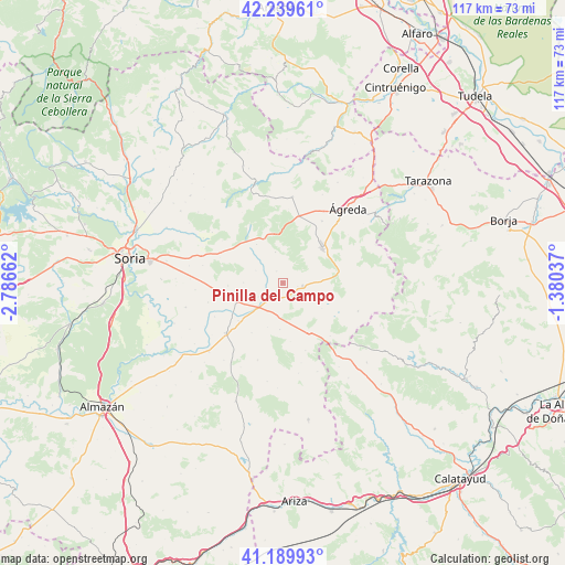 Pinilla del Campo on map