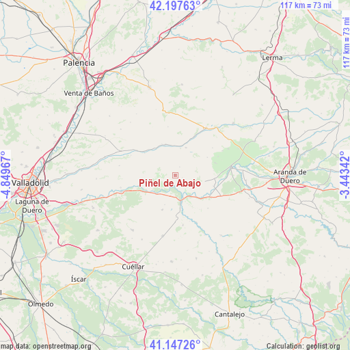 Piñel de Abajo on map
