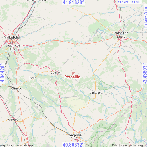 Perosillo on map