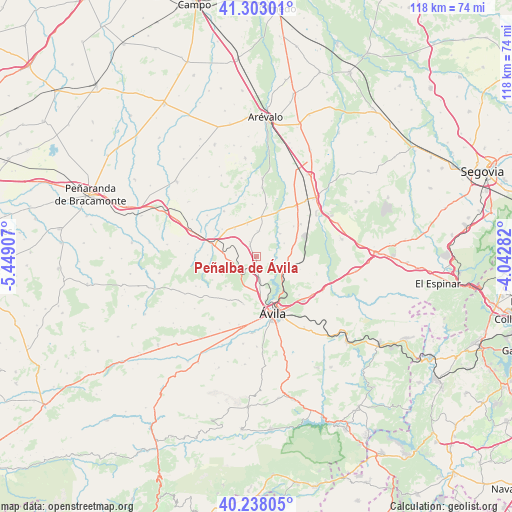 Peñalba de Ávila on map
