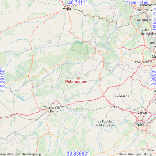 Pelahustán on map