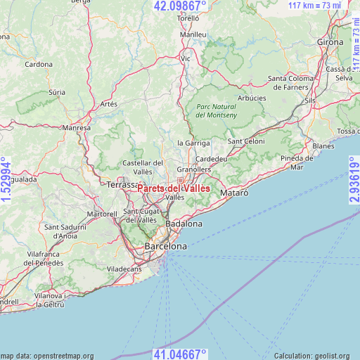 Parets del Vallès on map