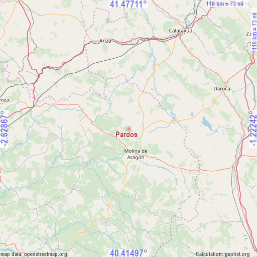 Pardos on map