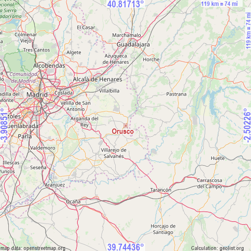 Orusco on map