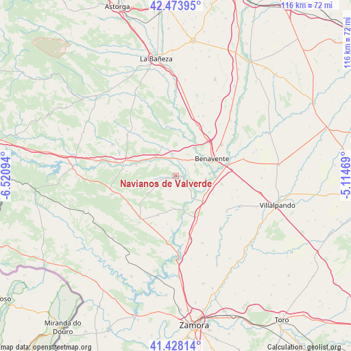 Navianos de Valverde on map