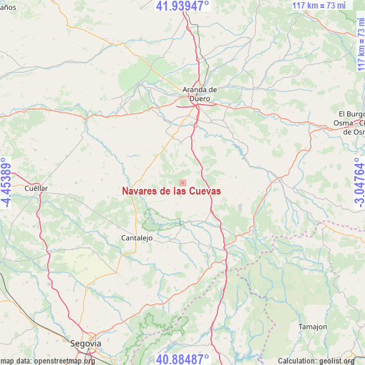 Navares de las Cuevas on map