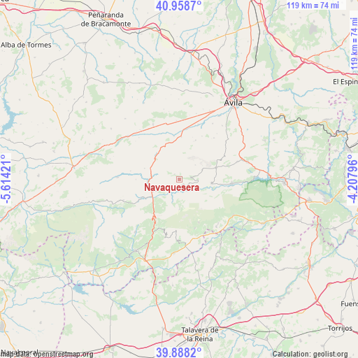 Navaquesera on map