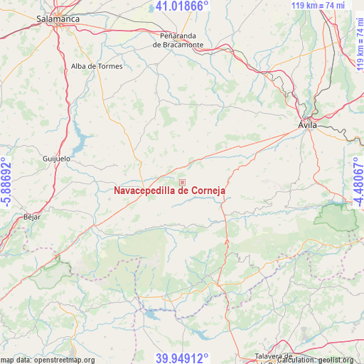 Navacepedilla de Corneja on map