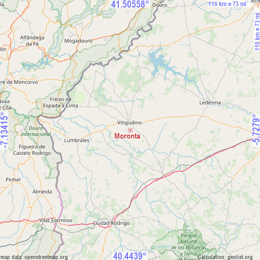 Moronta on map