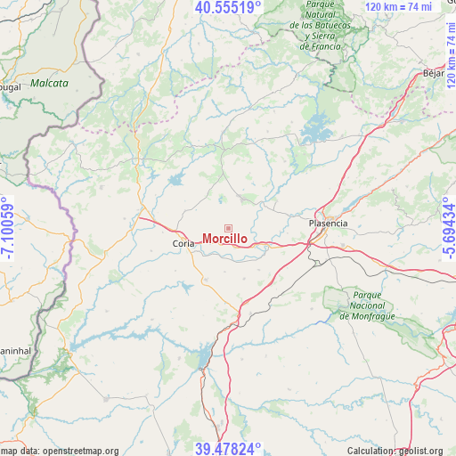 Morcillo on map