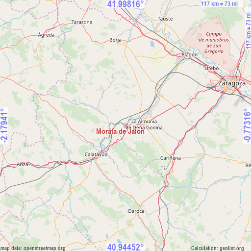 Morata de Jalón on map