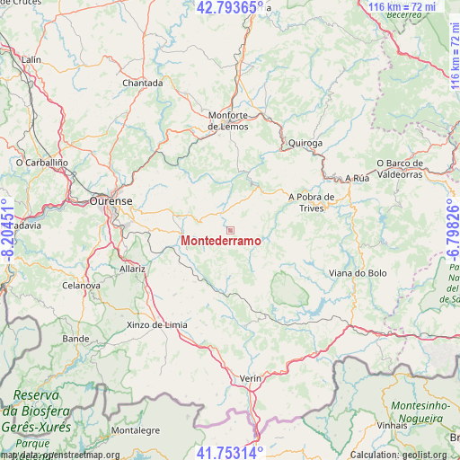 Montederramo on map