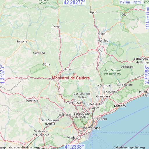 Monistrol de Calders on map