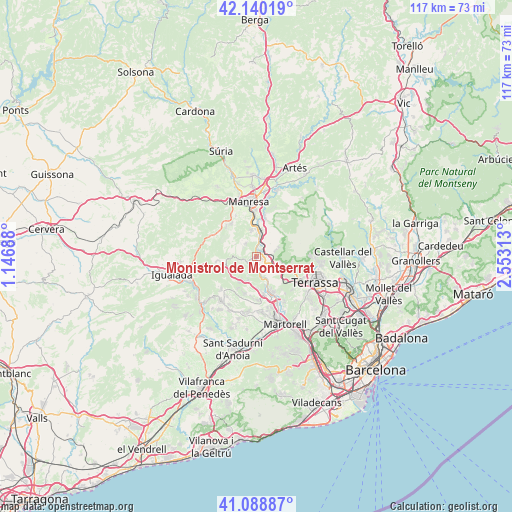 Monistrol de Montserrat on map