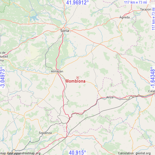 Momblona on map