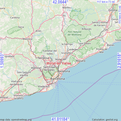 Mollet del Vallès on map