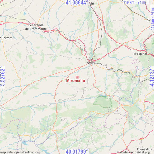Mironcillo on map
