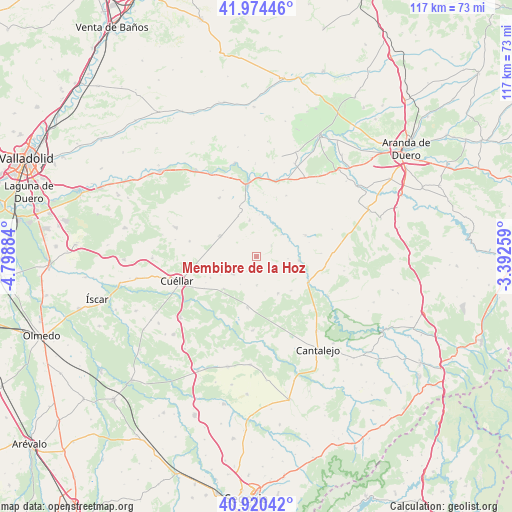 Membibre de la Hoz on map