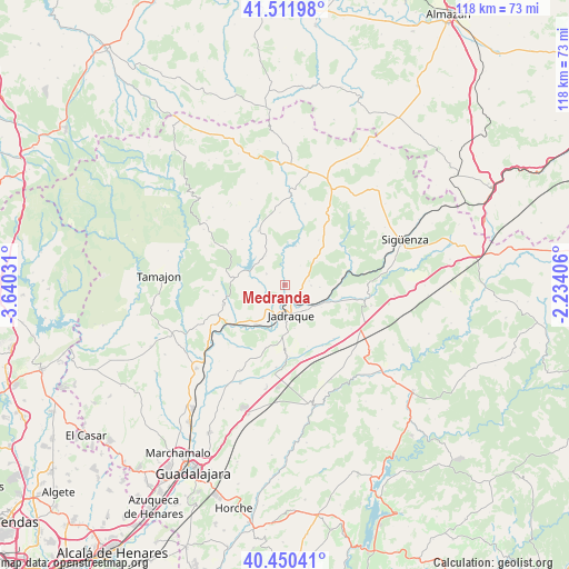 Medranda on map