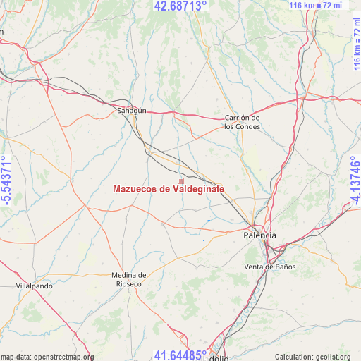 Mazuecos de Valdeginate on map