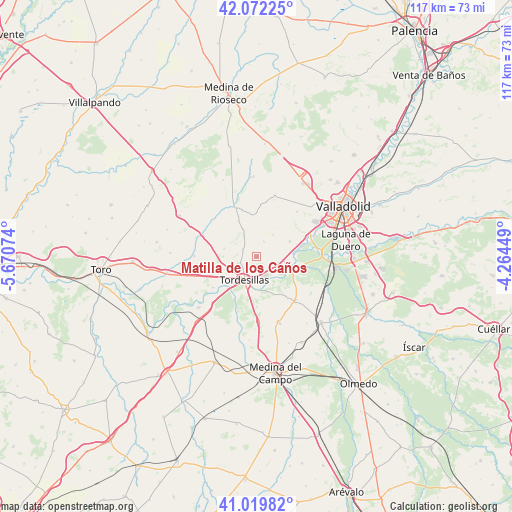 Matilla de los Caños on map