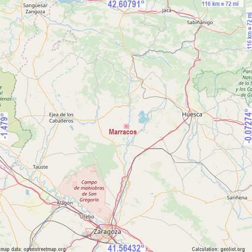 Marracos on map