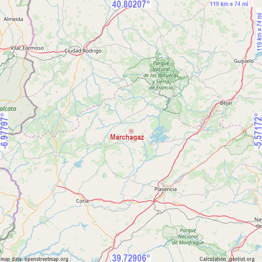 Marchagaz on map