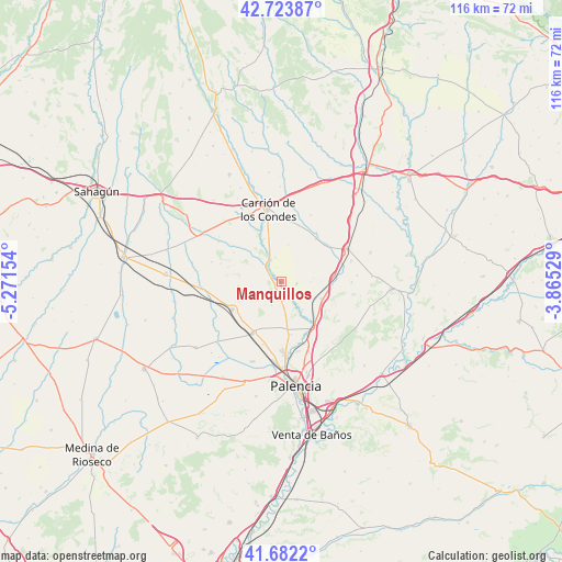 Manquillos on map