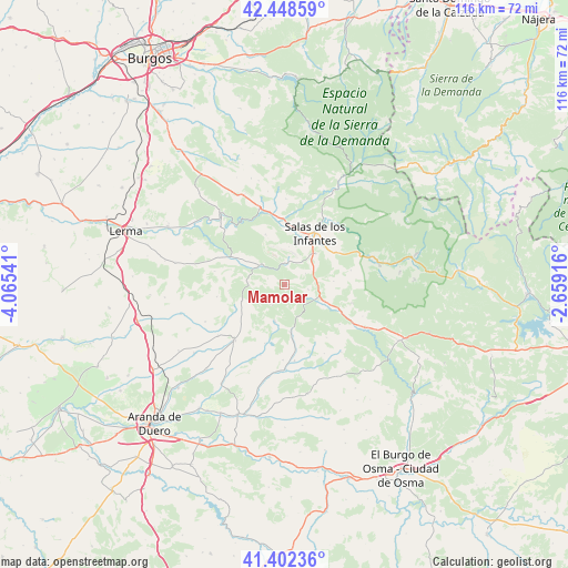 Mamolar on map