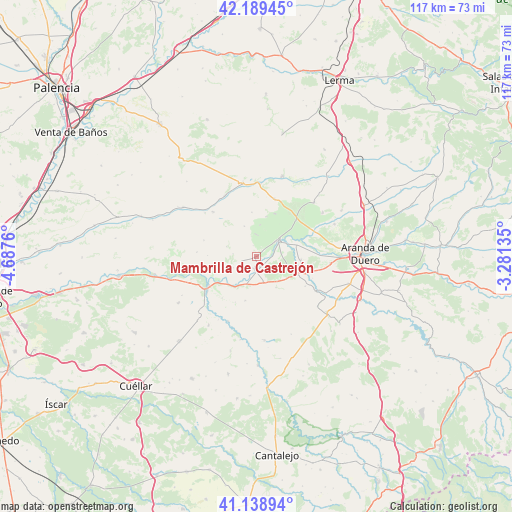Mambrilla de Castrejón on map