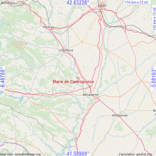 Maire de Castroponce on map
