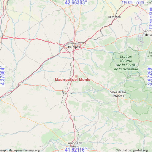 Madrigal del Monte on map