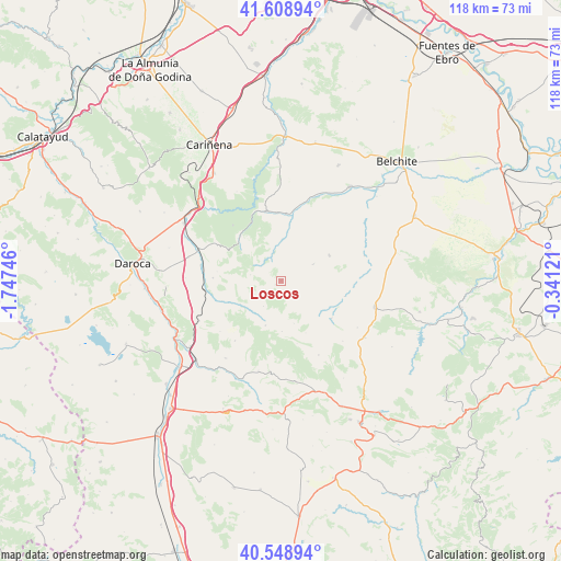 Loscos on map